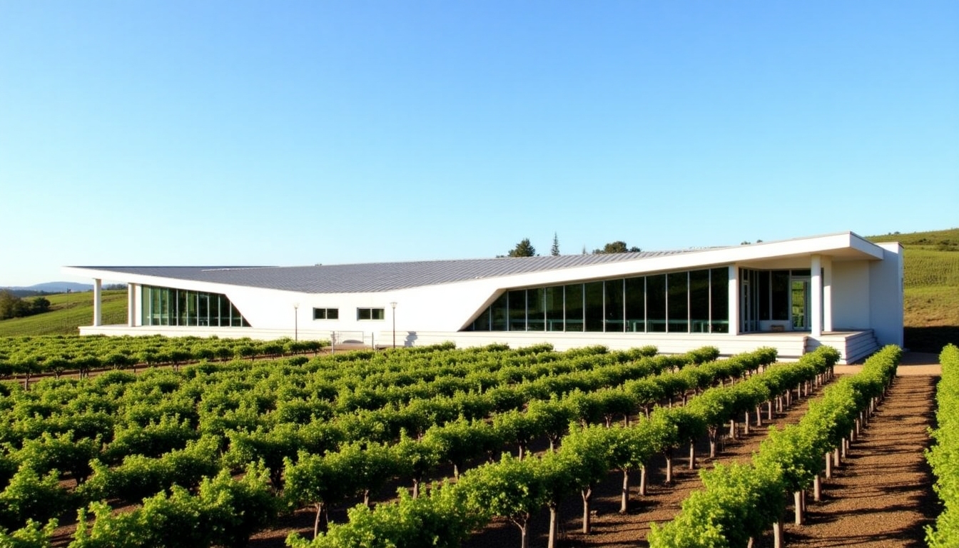 The stunning architecture of Opus One Winery.