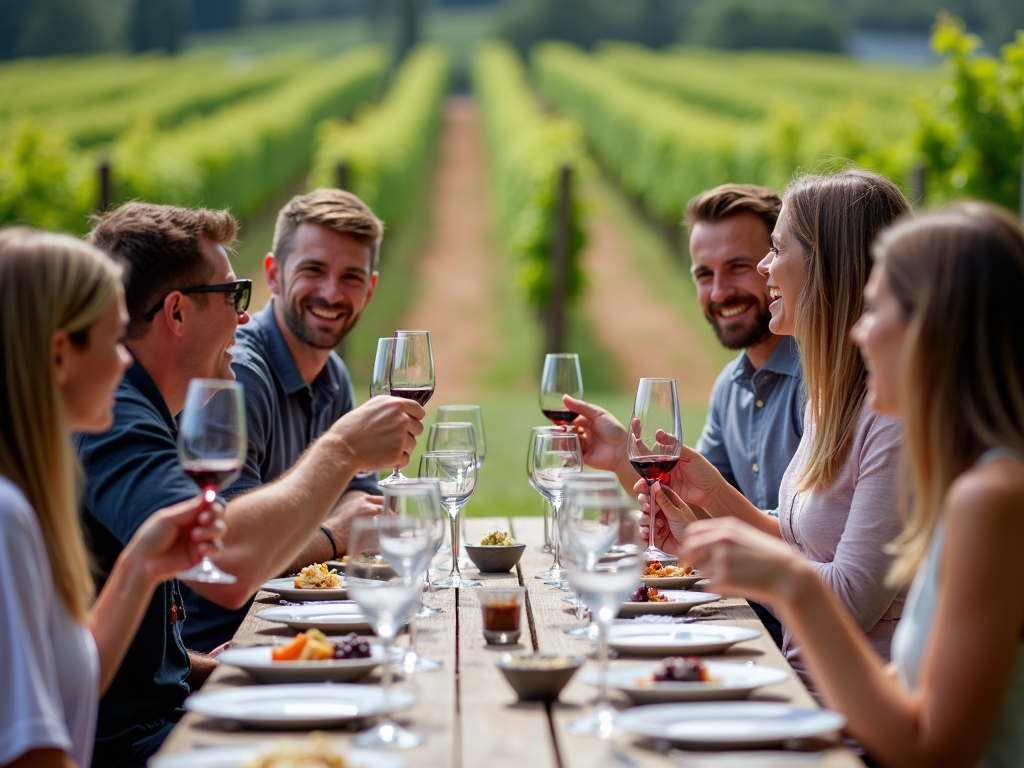 Wine tasting event at a vineyard