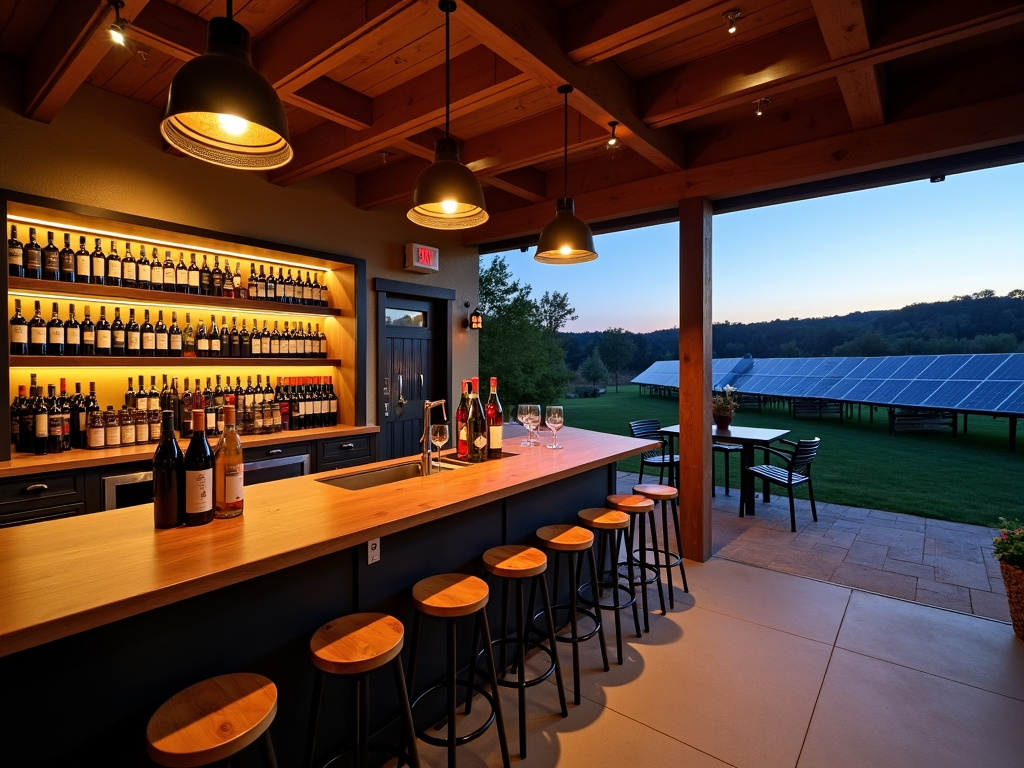 Tasting room with Jackson Family Wines special editions and sustainable touches.