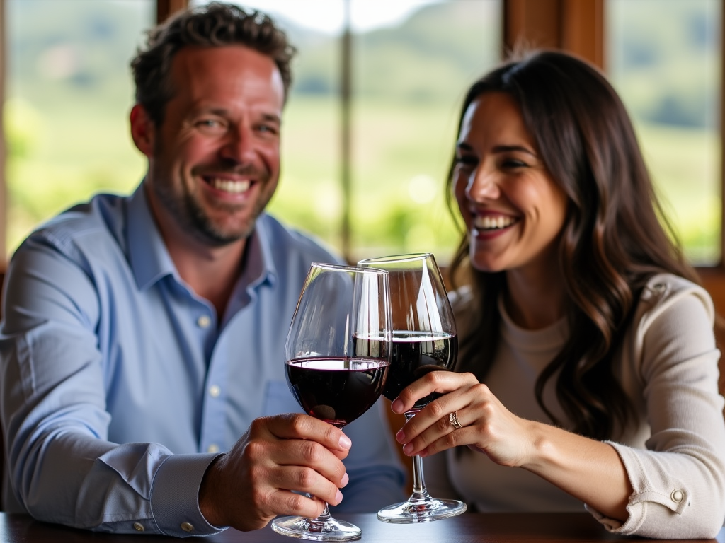 Couple enjoying a Beringer wine tasting
