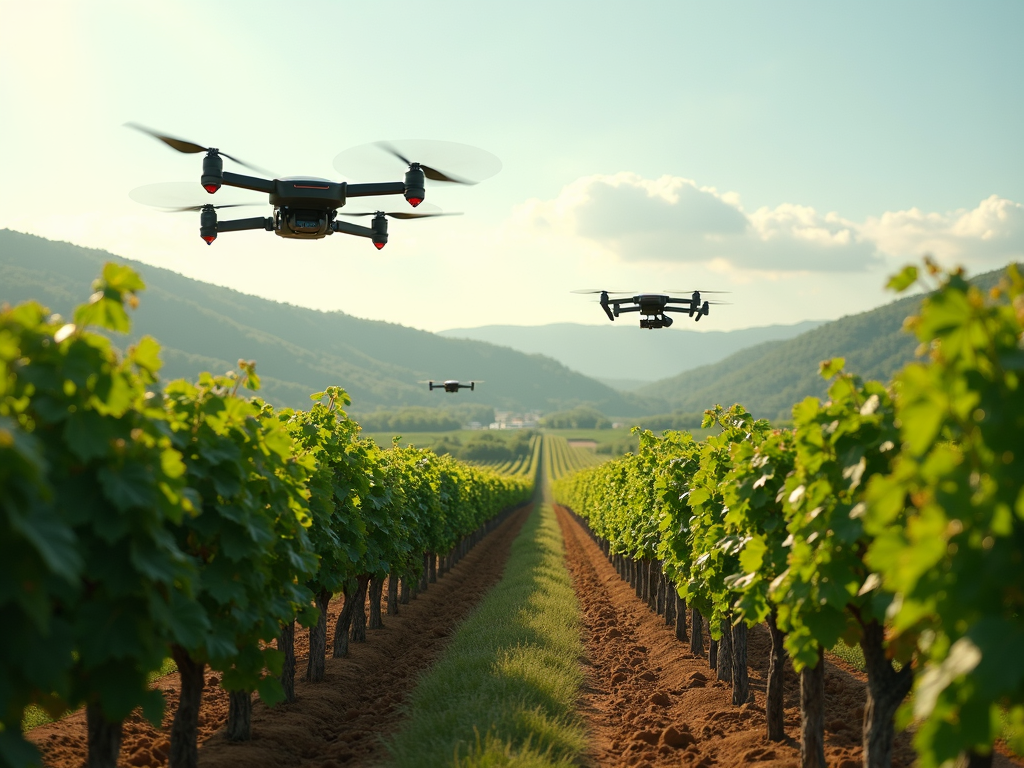 High-tech sustainable vineyard