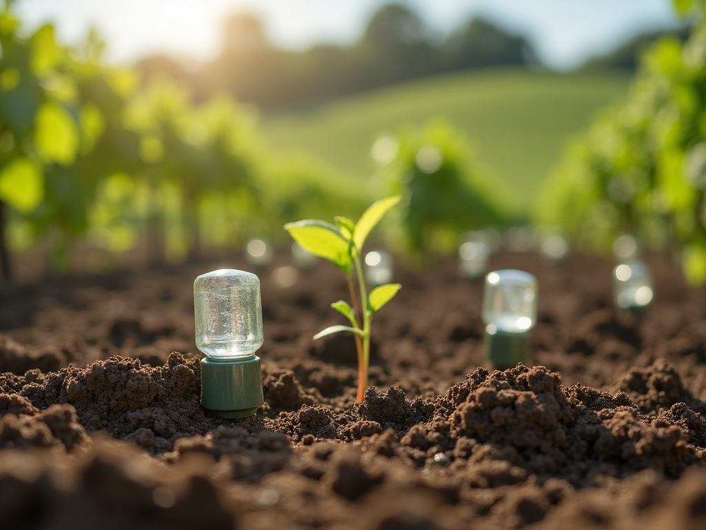 Water conservation technology at Jackson Family Wines, featuring advanced irrigation systems in a vineyard.