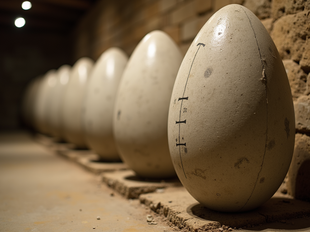 Concrete egg fermentation vessels used in modern winemaking