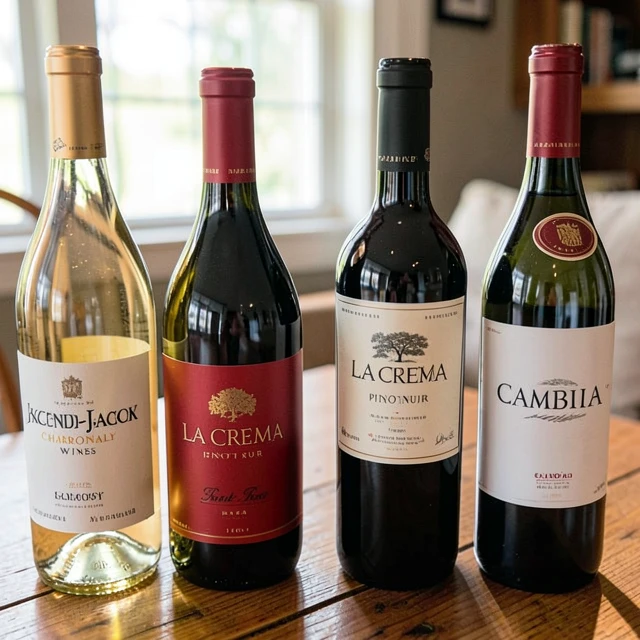 Selection of Jackson Family Wines bottles for home wine and food night
