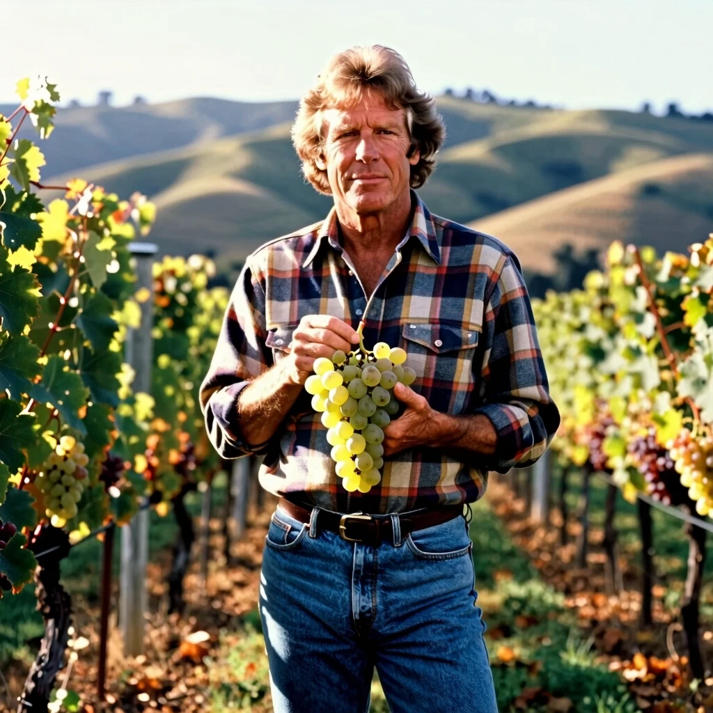 Founder Jess Jackson in his vineyard, embodying the pioneering spirit of Jackson Family Wines