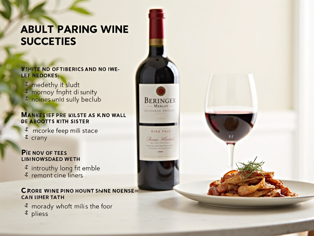 Beringer Merlot paired with food.