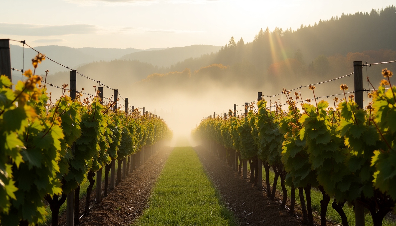 Willamette Valley vineyard in fall