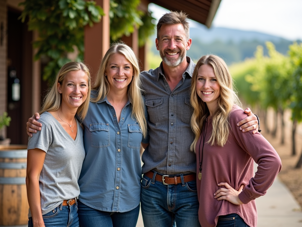 Family owners at their California winery