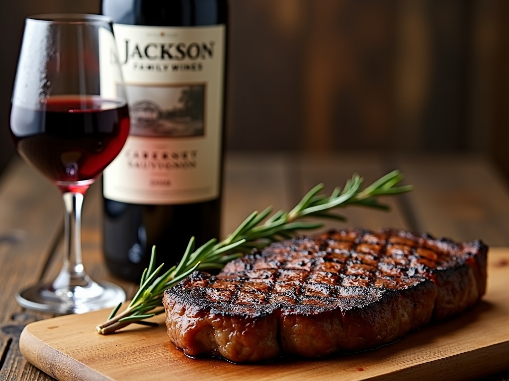 Jackson Family Wines Cabernet Sauvignon alongside a perfectly cooked steak.
