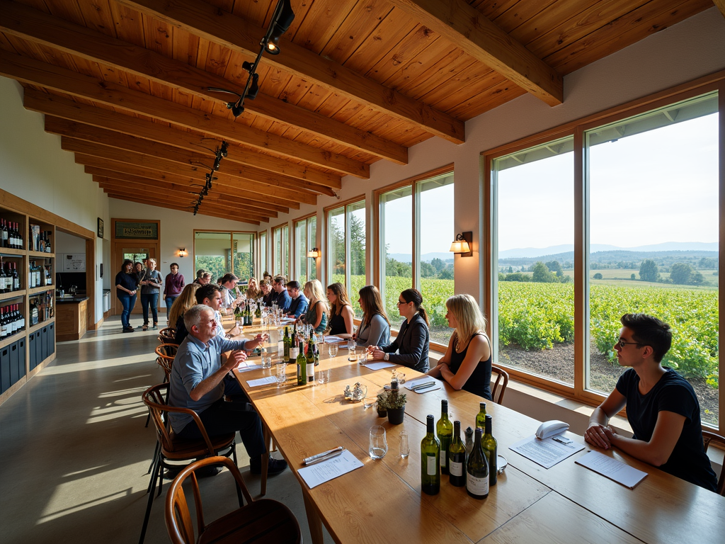 Sustainable winery tasting room