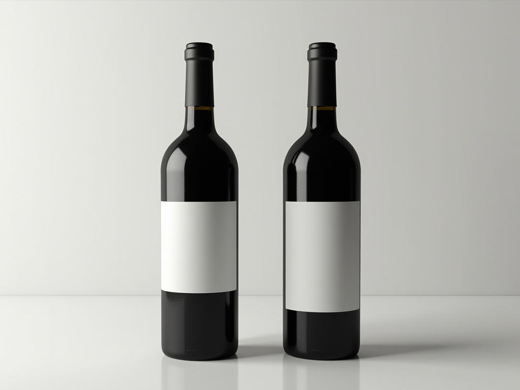 Wine bottle with label