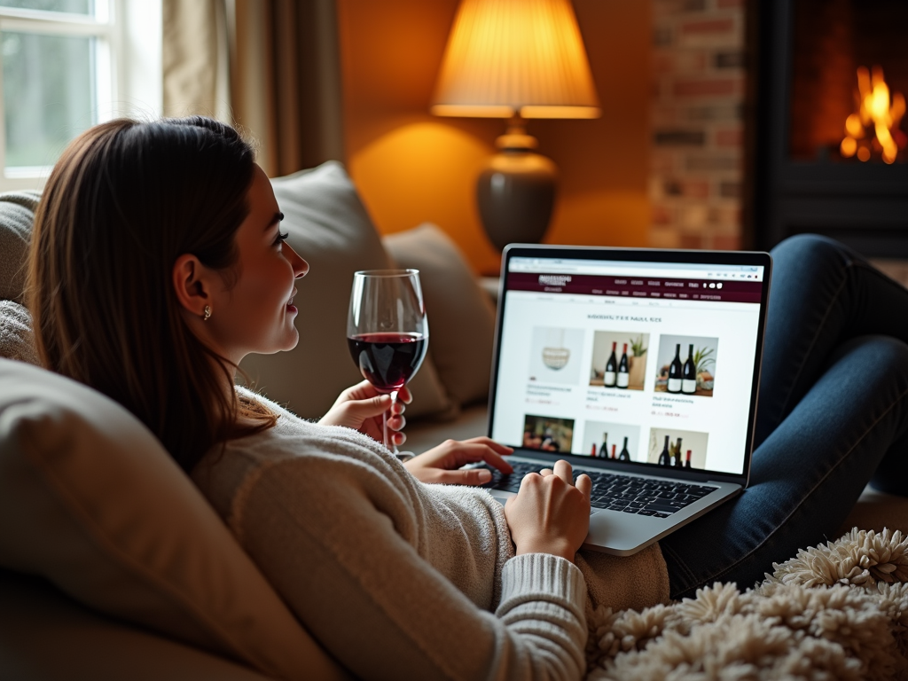 Exploring wine brands online from home