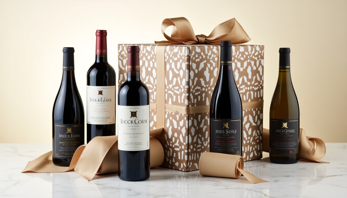 Beautifully wrapped wine gift set showcasing Jackson Family Wines' special editions.