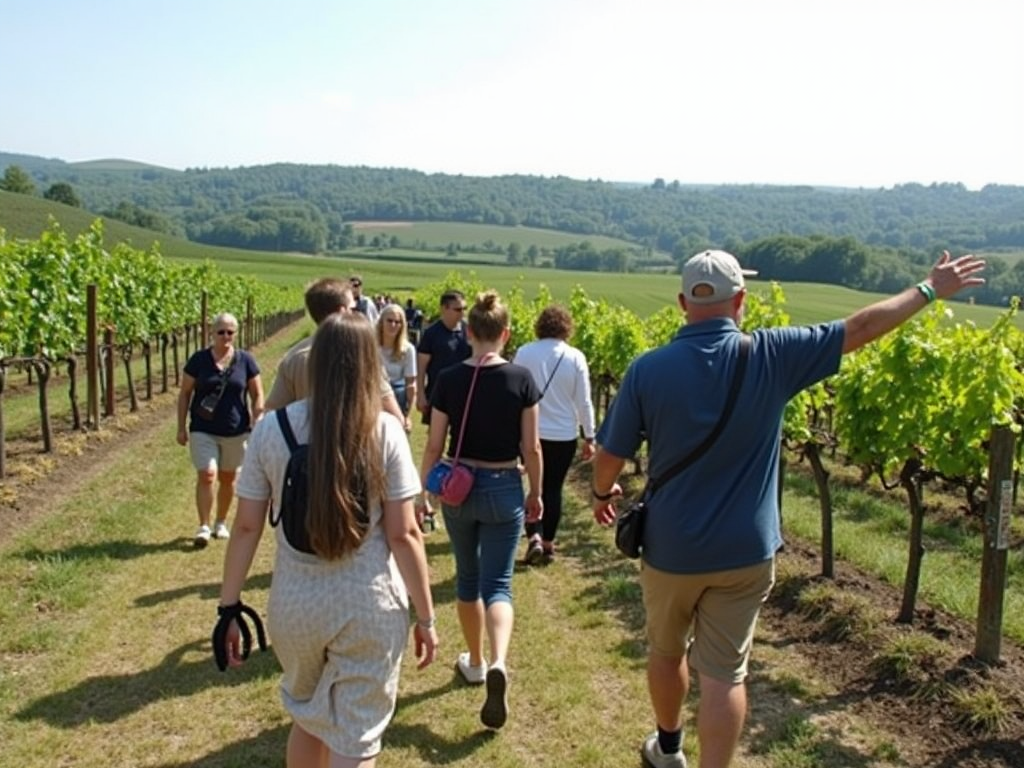 Guided vineyard tour at Beringer.