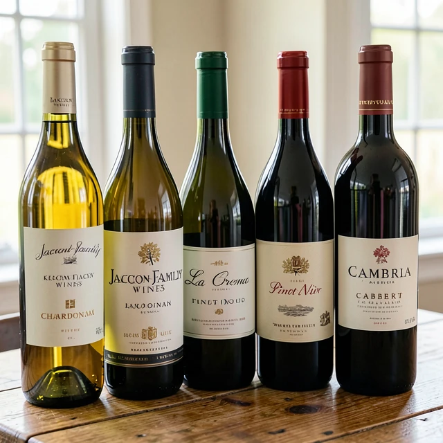 Collection of award-winning Jackson Family Wines bottles showcasing popular brands