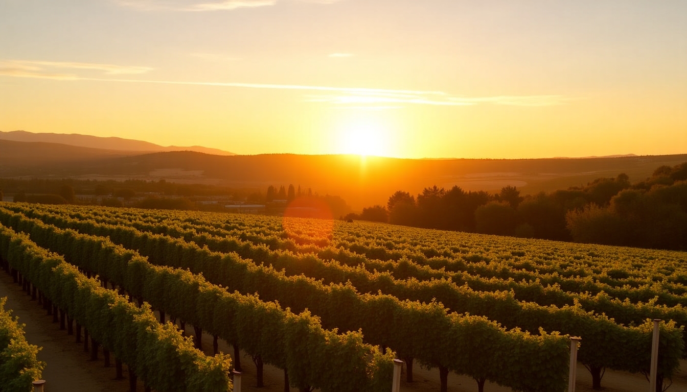 Jackson Family Wines vineyards at sunset