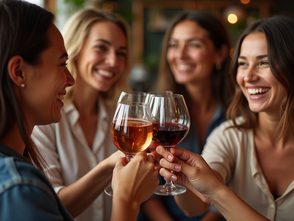 Friends enjoying wine tasting
