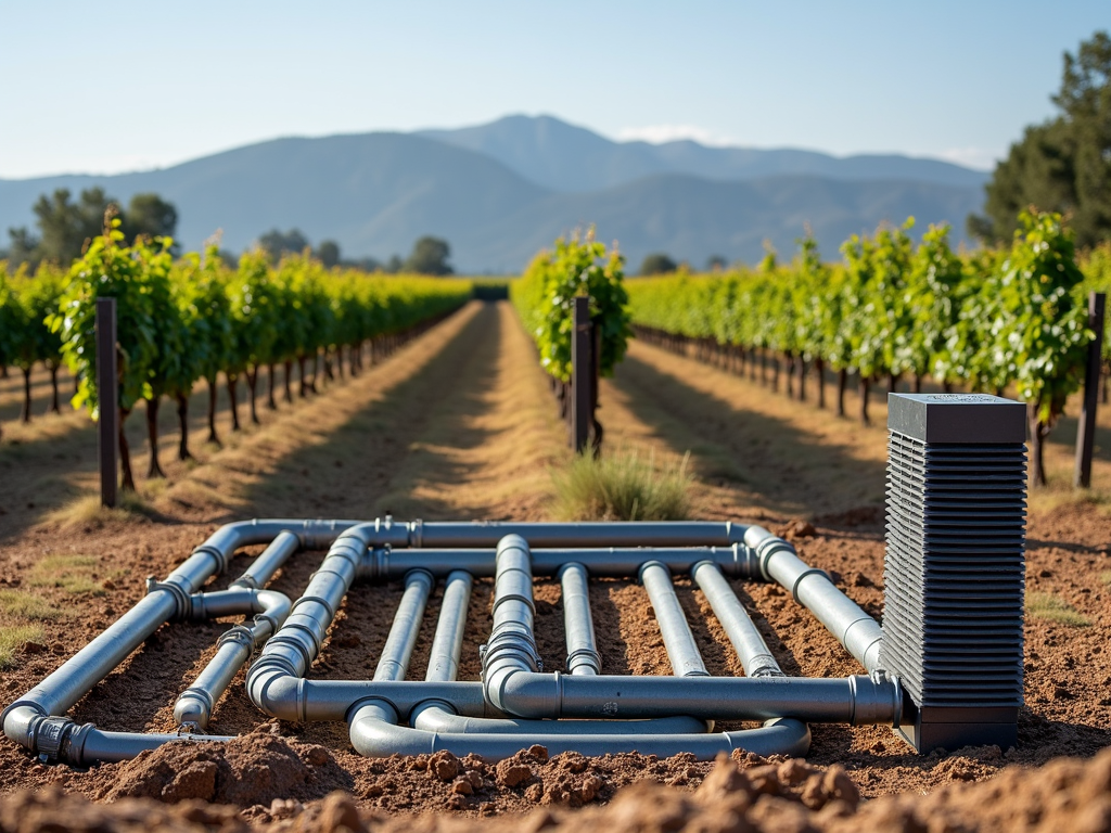 Geothermal system at winery