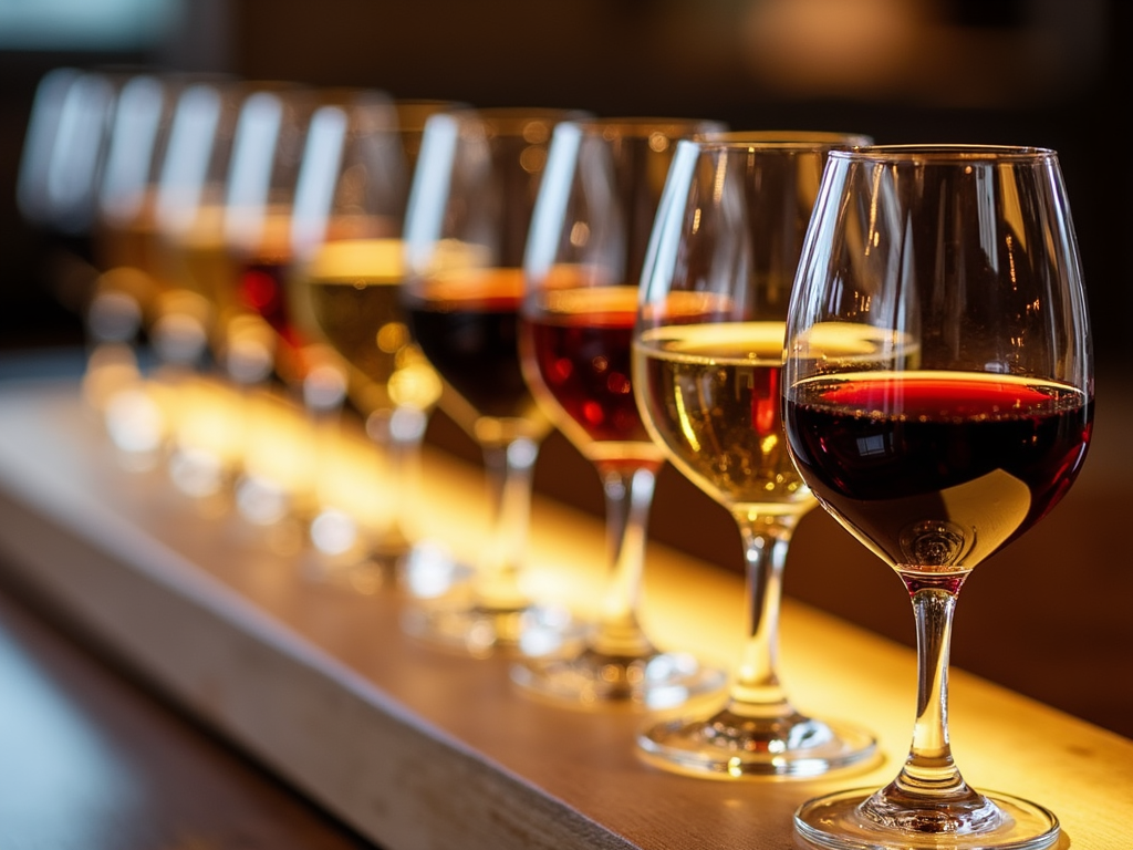 Wine tasting lineup