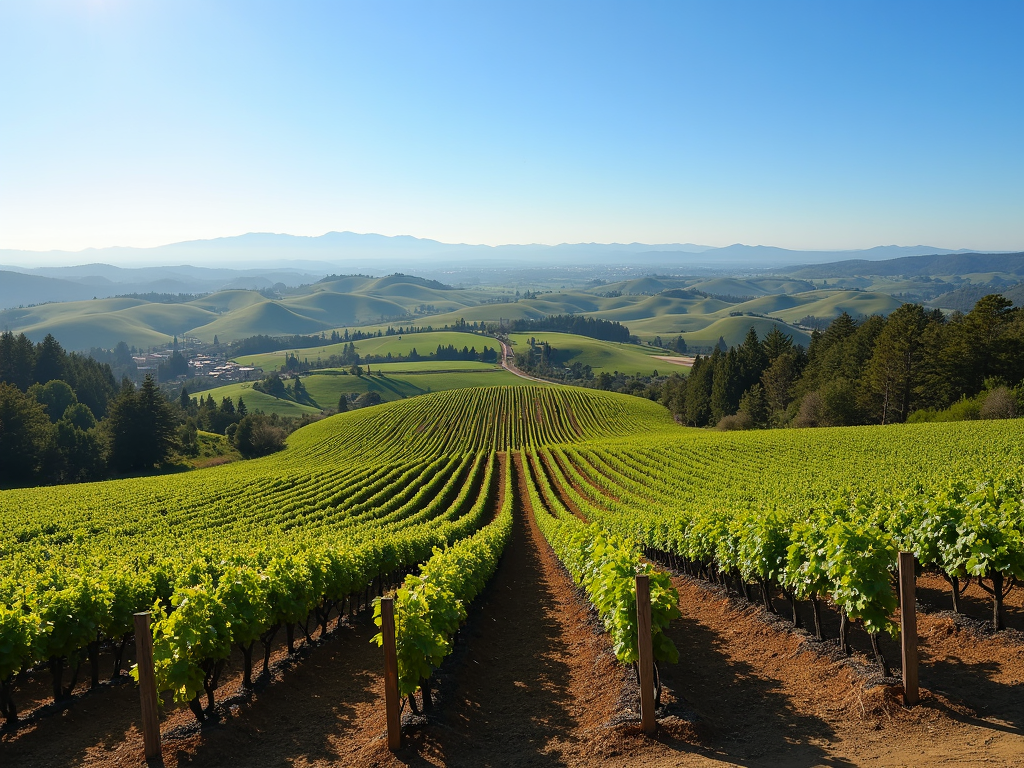 A breathtaking view of Jackson Family Wines' vineyards in Sonoma County