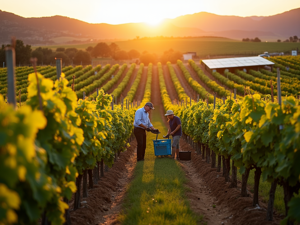 California vineyard with sustainable features