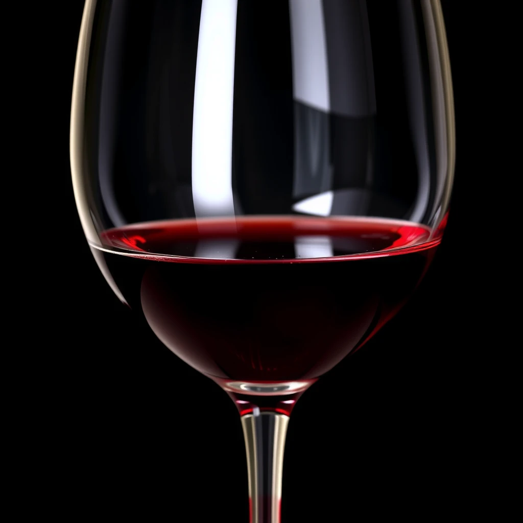 Close-up of deep ruby Merlot wine in a glass showing rich color and legs