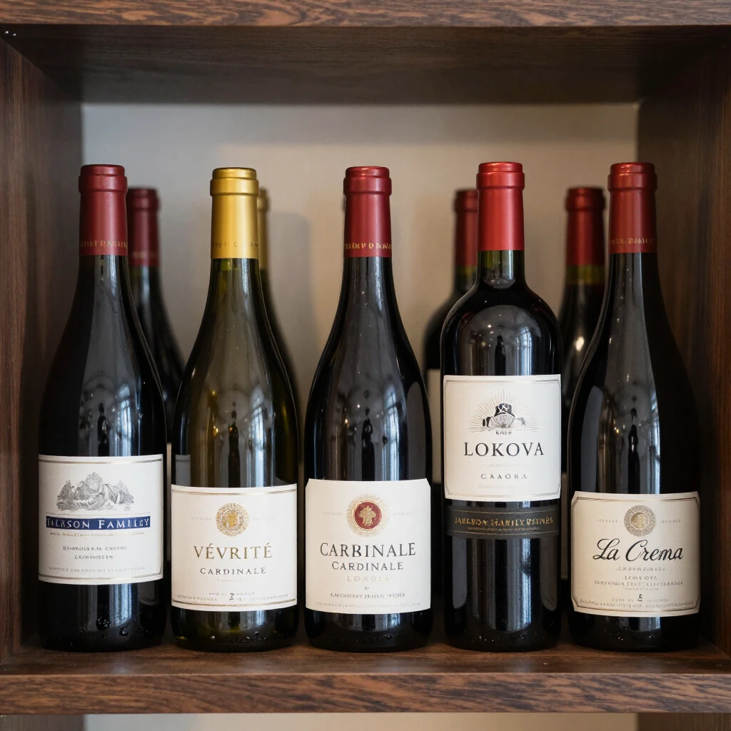 Collection of premium wine bottles from Jackson Family Wines brands