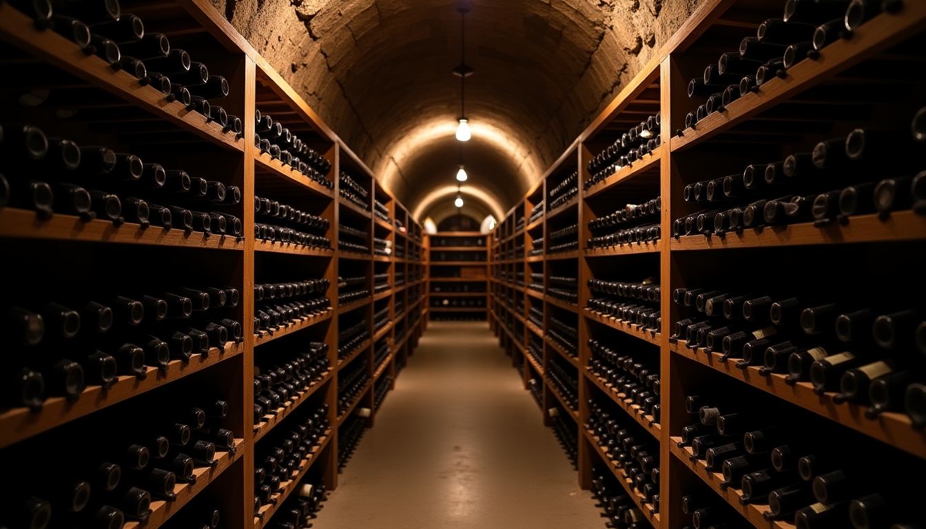 Wine cellar.