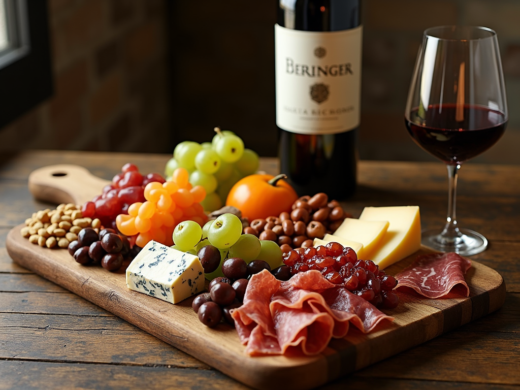 A delectable food and wine pairing at Beringer, showcasing the perfect harmony of flavors.