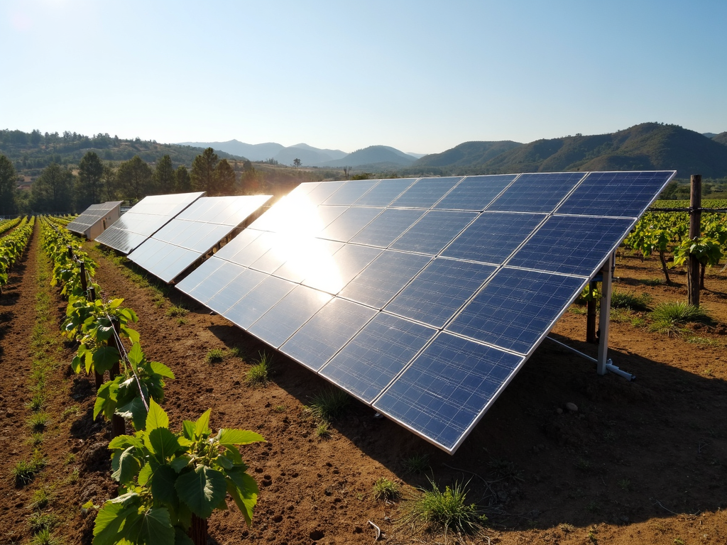 Solar panels at Jackson Family Wines vineyard