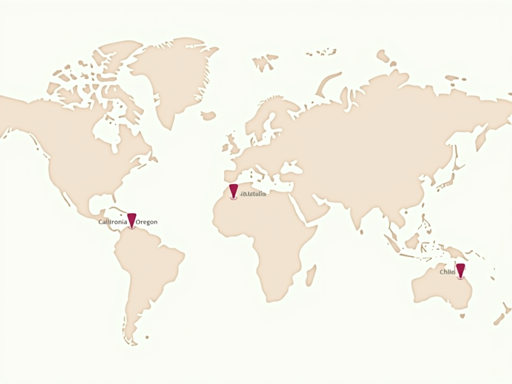 Map of Jackson Family Wines vineyard locations