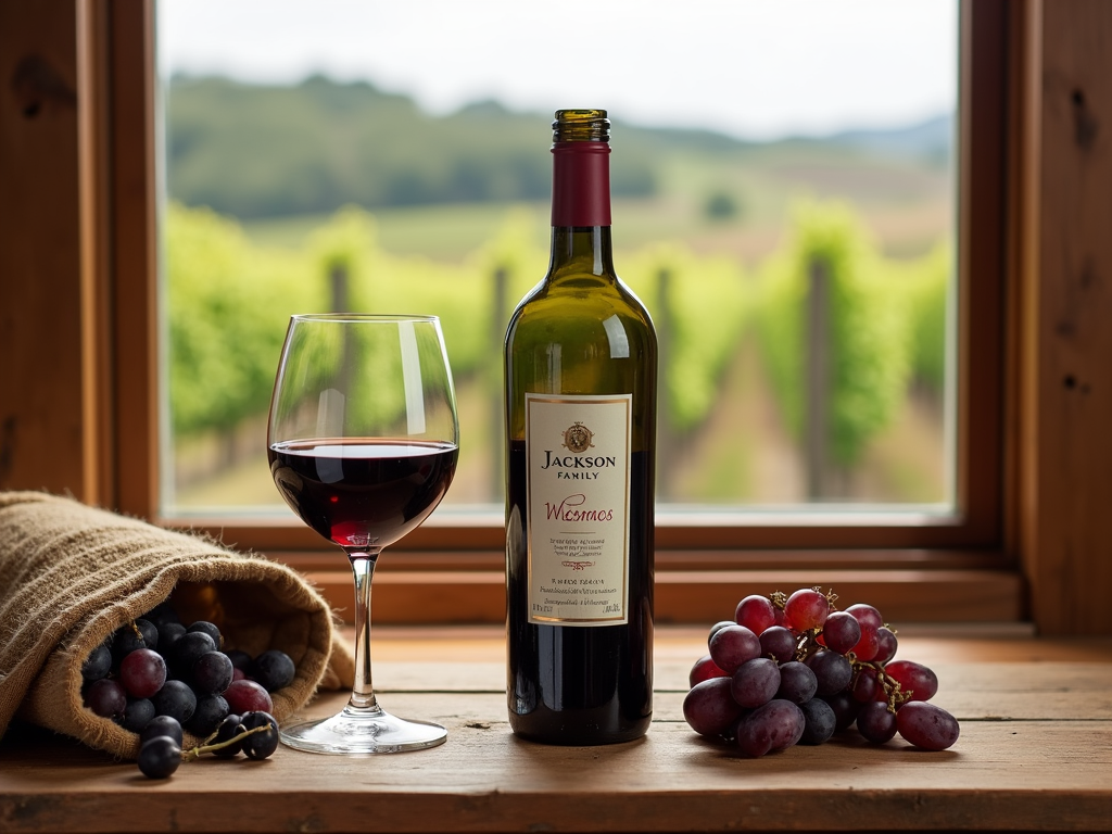 Jackson Family Wines bottle and grapes
