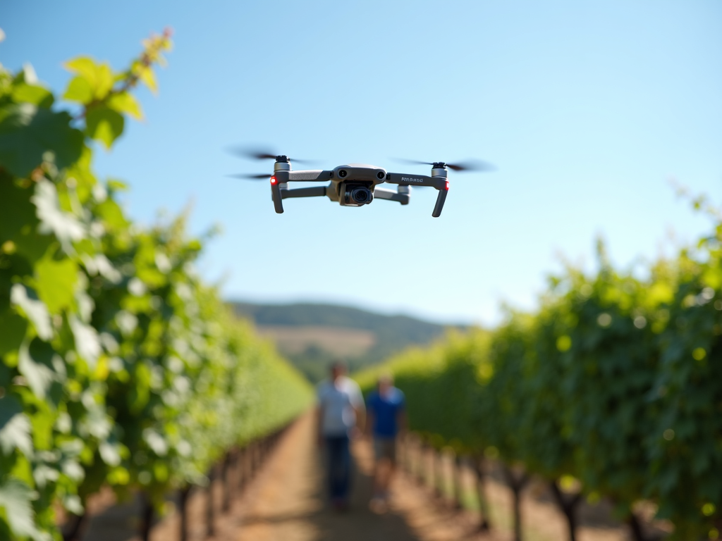 Drone monitoring Jackson Family Wines vineyard