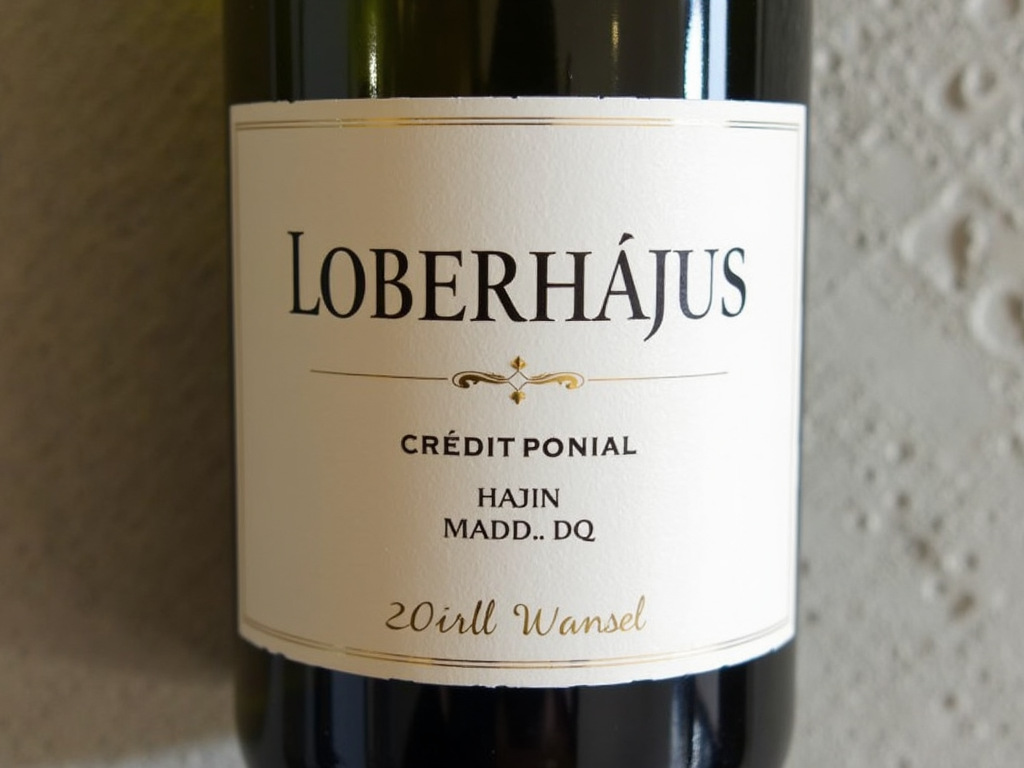 Example of a wine label with key information highlighted.