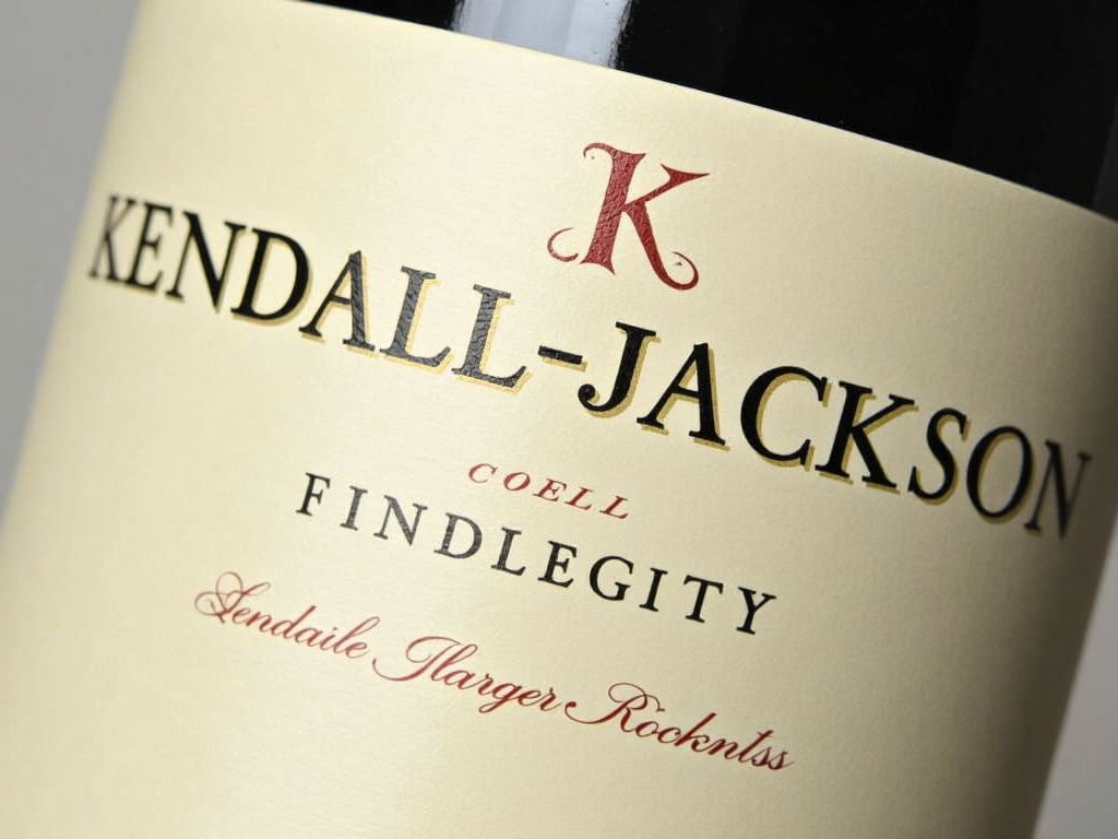 Kendall-Jackson wine label showing varietal and appellation.