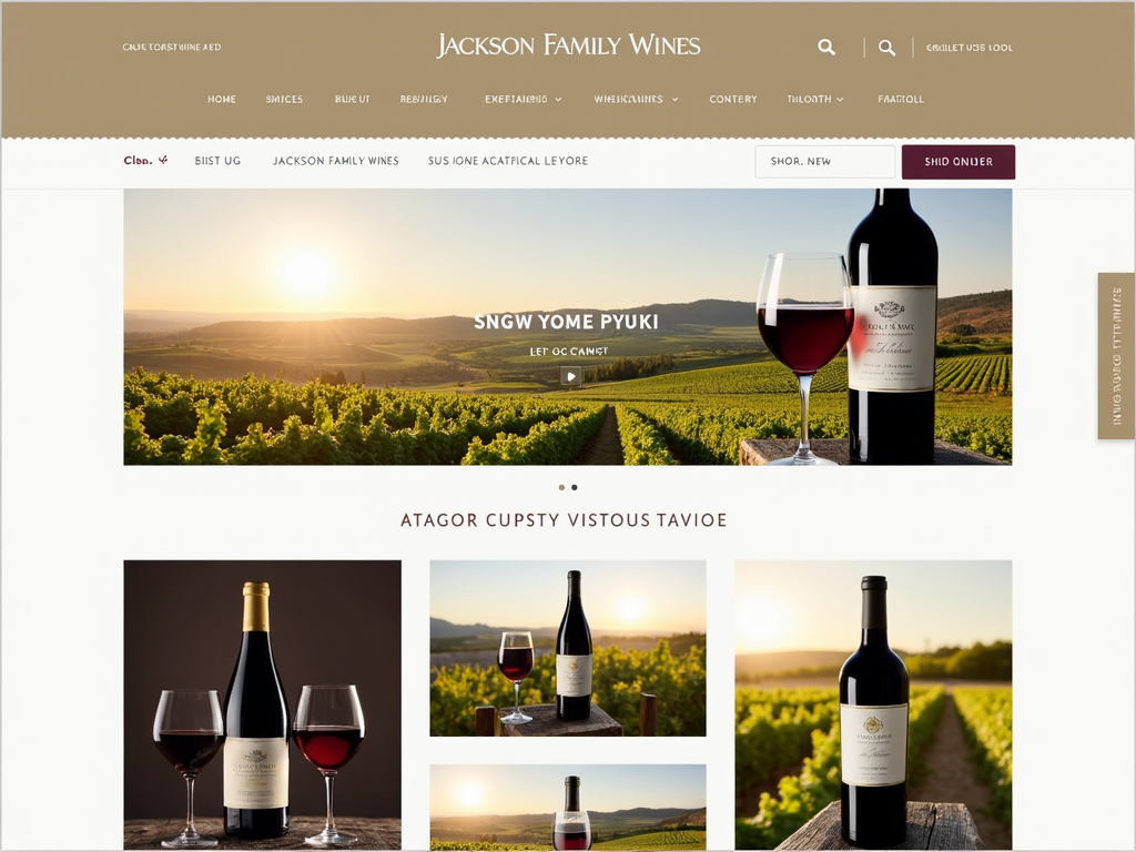 Jackson Family Wines online store homepage