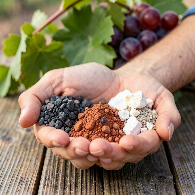 Different soil types that contribute to wine terroir