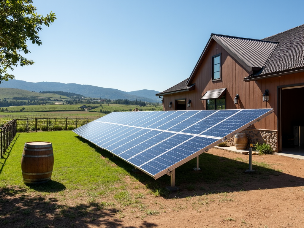 Solar panels powering Jackson Family Wines’ sustainable operations