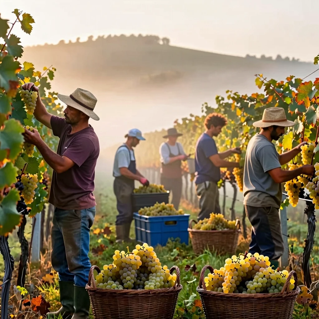 Harvest time at a Jackson Family Wines vineyard