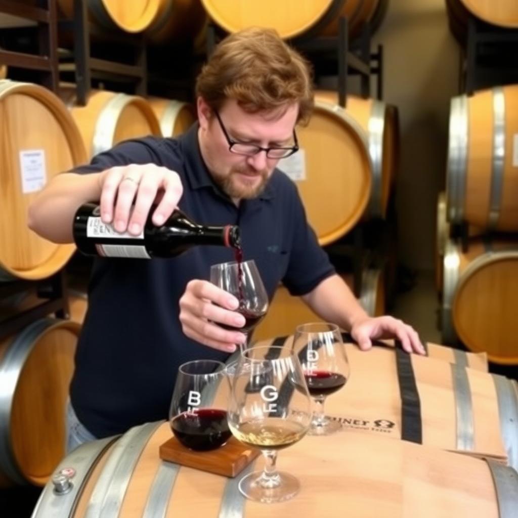 Beringer wine blending station.