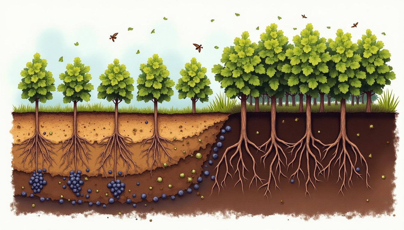 Illustration of vineyard terroir