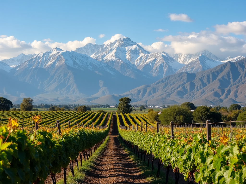 Vineyards with Andes backdrop
