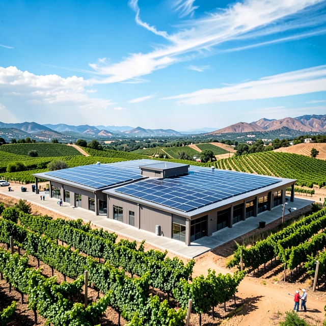 Jackson Family Wines winery with renewable energy infrastructure