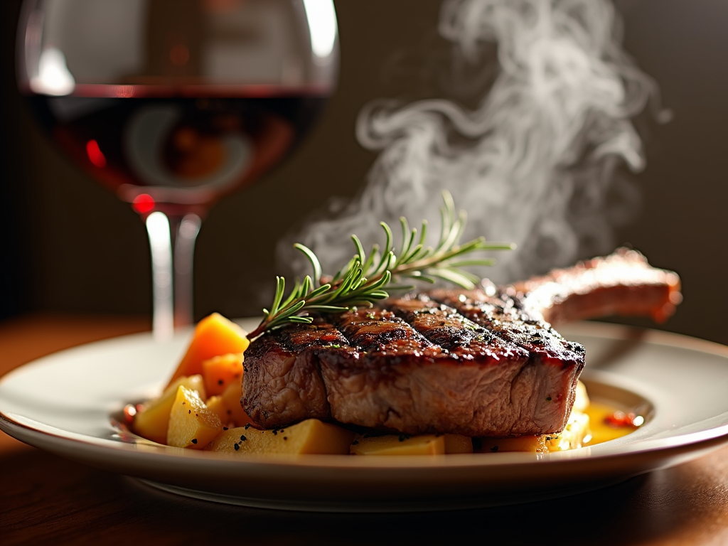 Matanzas Creek Merlot with rosemary-roasted lamb