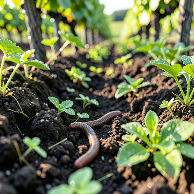 Regenerative soil practices in Jackson Family Wines vineyard