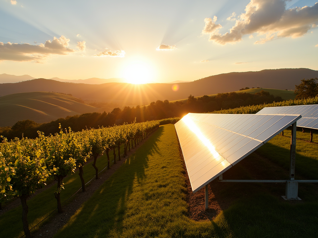 Solar energy powering Jackson Family Wines vineyard