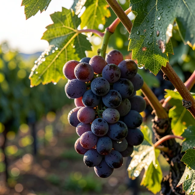Ripe Cabernet Sauvignon grapes on the vine in Napa Valley