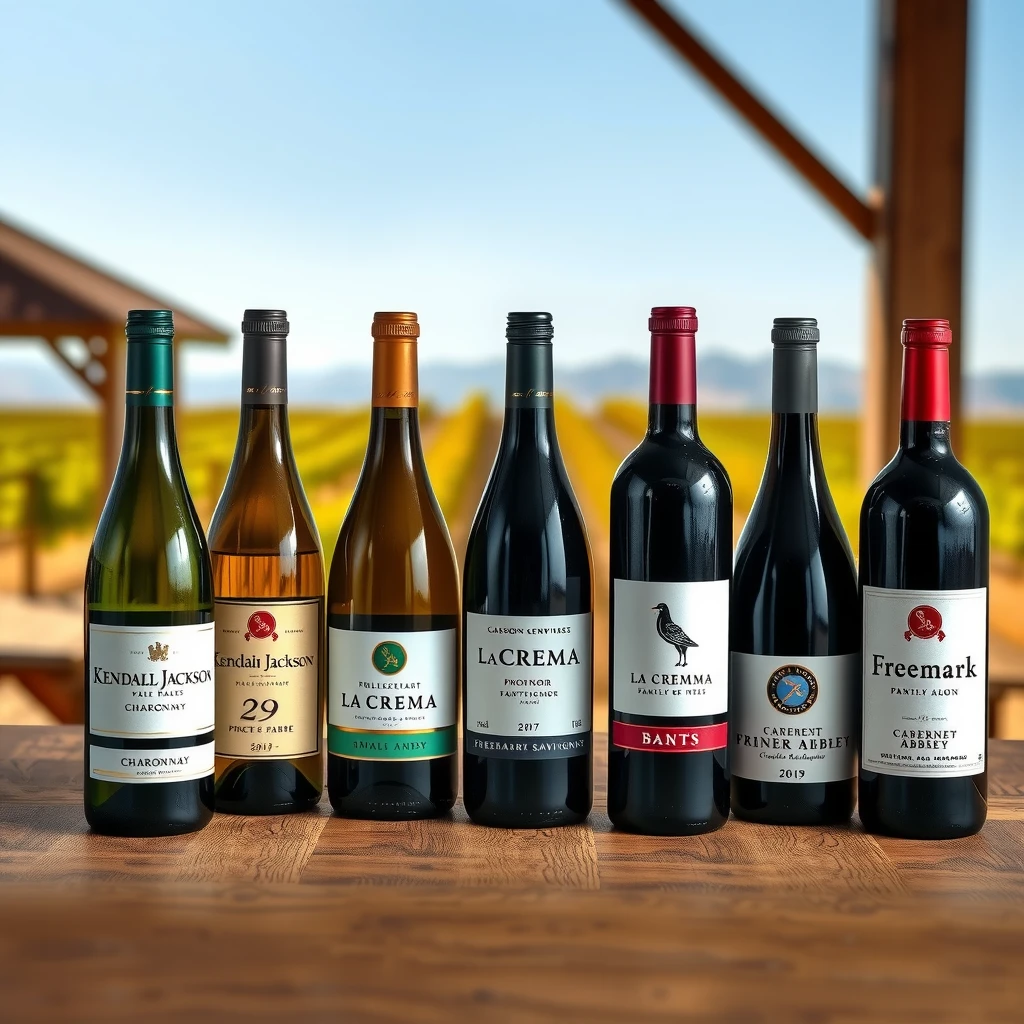 Selection of Jackson Family Wines bottles