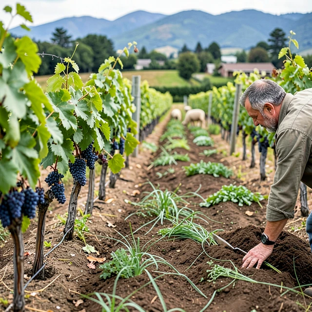 Sustainable biodynamic vineyard practices in Mendocino Wine Country