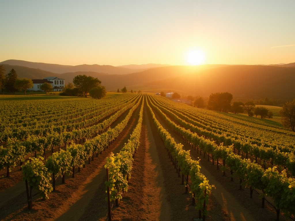 Jackson Family Wines vineyard at sunset